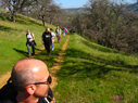 hiking up the ridge trail